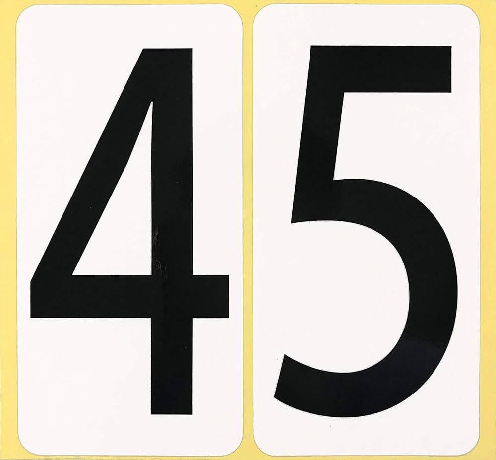 Amazon | 数字 シール 【特大】バラ「4と5」 66K45b ナンバー